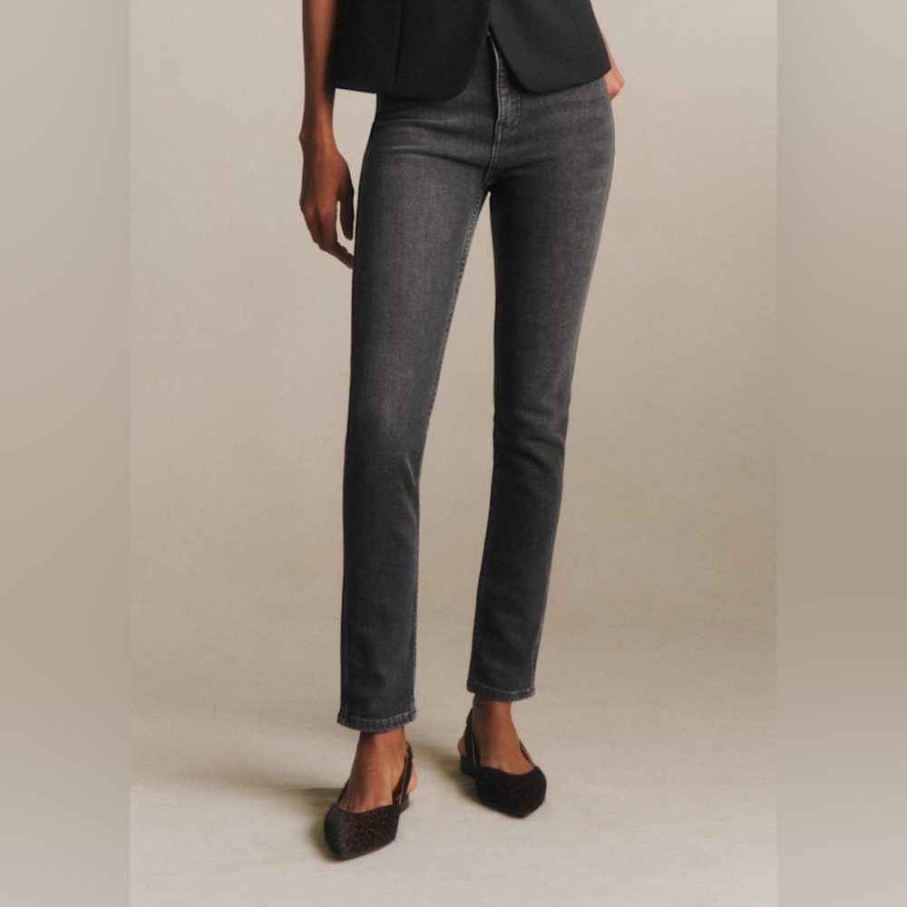 Sezane Denim Slim Parfait Jeans in Middle Grey Size US 4 (36)